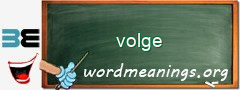 WordMeaning blackboard for volge